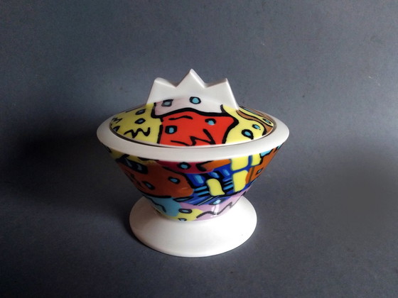 Image 1 of Heide Warlamis 'Vienna Collection' Pop-Art/Postmodern Sugar Bowl 1980'S