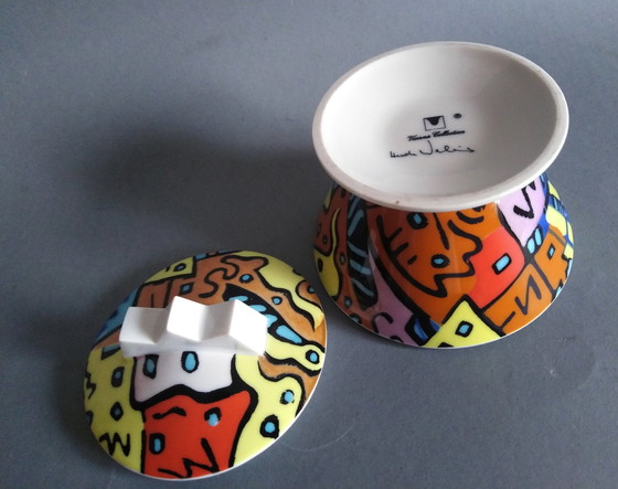 Image 1 of Heide Warlamis 'Vienna Collection' Pop-Art/Postmodern Sugar Bowl 1980'S