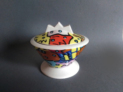 Heide Warlamis 'Vienna Collection' Pop-Art/Postmodern Sugar Bowl 1980'S