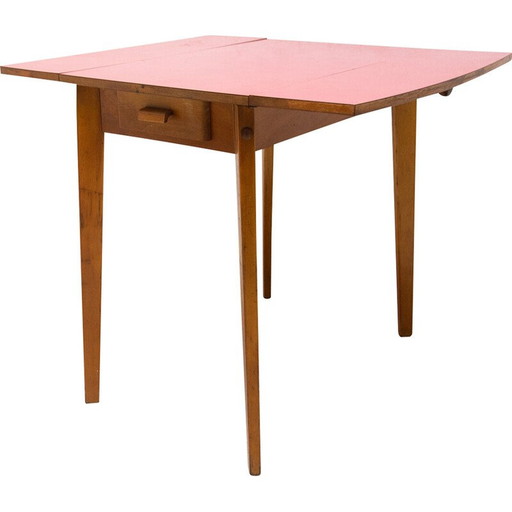 Mid century adjustable dining table by Mier Topolčany company, Czechoslovakia 1960