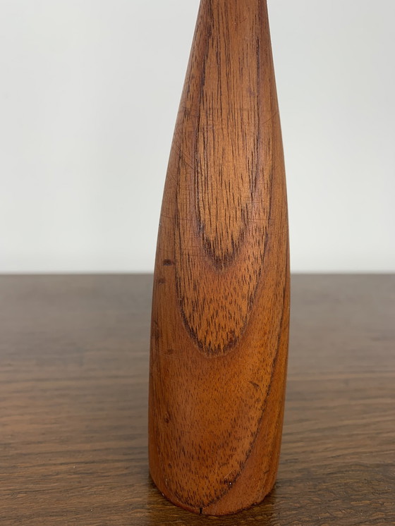 Image 1 of Teak Candle Holder Duo, Circa 1960, Denmark