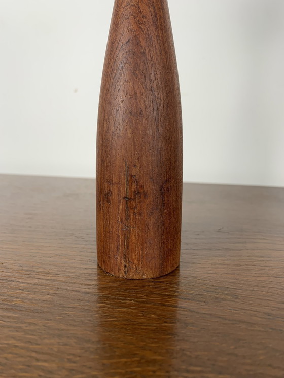 Image 1 of Teak Candle Holder Duo, Circa 1960, Denmark