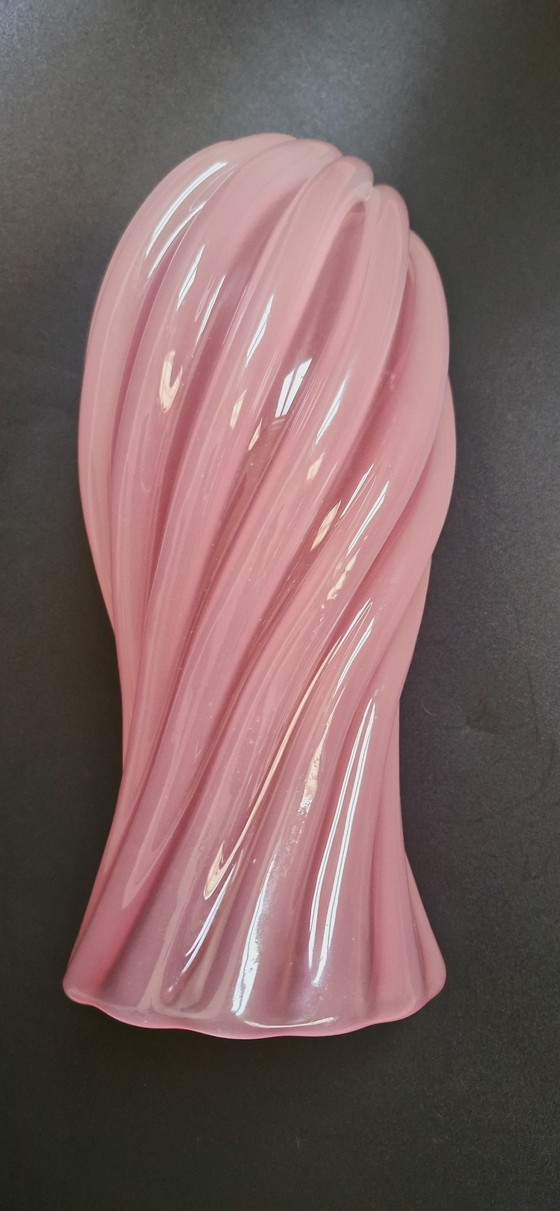 Image 1 of 50 Archimede Seguso Signed Murano Glass Pink Opaline Vase 