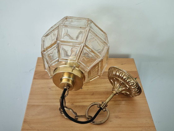 Image 1 of Lampe Glashütte limburg avec suspension en laiton