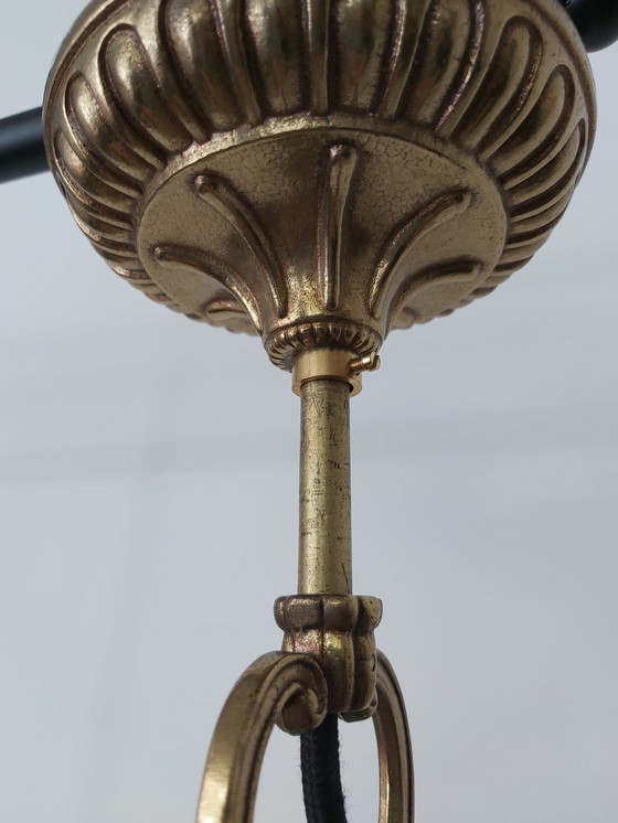 Image 1 of Lampe Glashütte limburg avec suspension en laiton