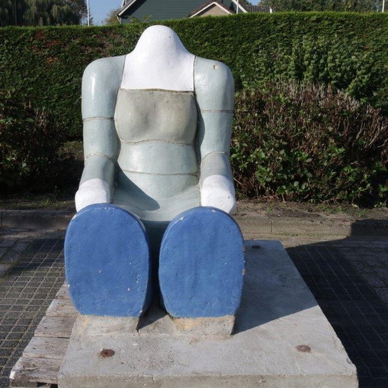 Image 1 of "Sitting Figure" Sculpture by Jan Snoeck, Netherlands 1980