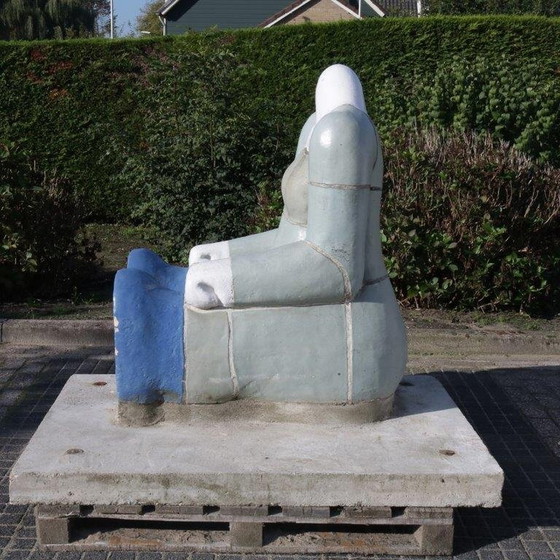 Image 1 of "Sitting Figure" Sculpture by Jan Snoeck, Netherlands 1980