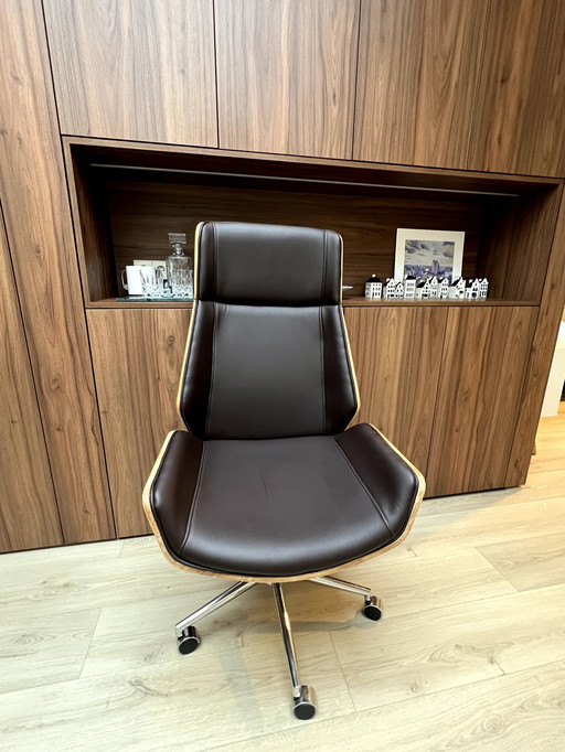 Clp Office chair Breda Walnut Synthetic Leather