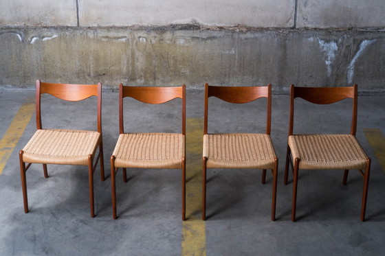 Image 1 of 4 X Model Gs60 Dining Chairs By Arne Wahl Iversen For Glyngøre Stolefabrik