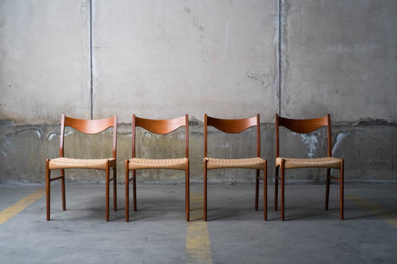 Image 1 of 4 X Model Gs60 Dining Chairs By Arne Wahl Iversen For Glyngøre Stolefabrik