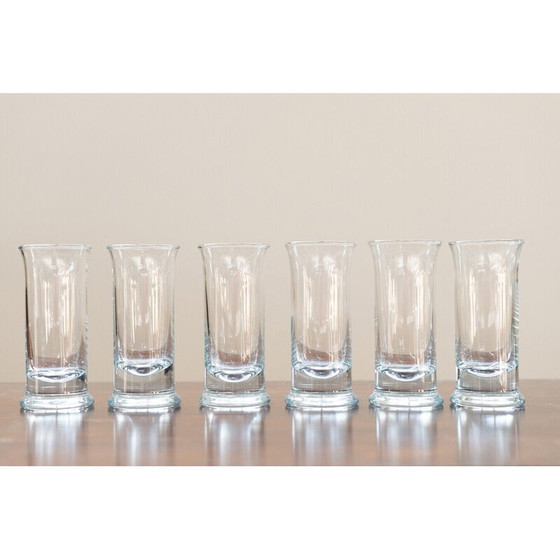 Image 1 of Pack of 6 vintage Riviera Vodka crystal liqueur glasses, Italy 1970