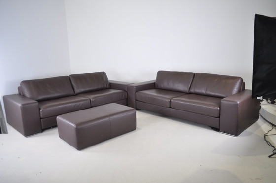 Image 1 of 2x Rolf Benz sofa + footstool