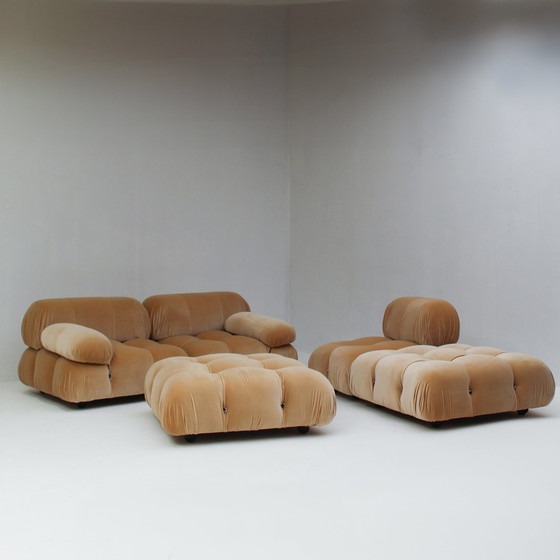 Image 1 of Camaleonda Set Of 5 Pieces In Soft Pink/Beige Velvet By Mario Bellini For B&B Italia