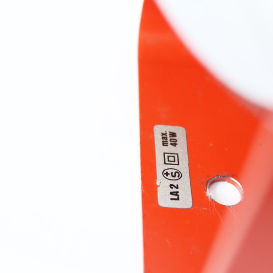 Image 1 of Lampada a sfera con bulbo oculare spaziale, rossa, vintage anni '70