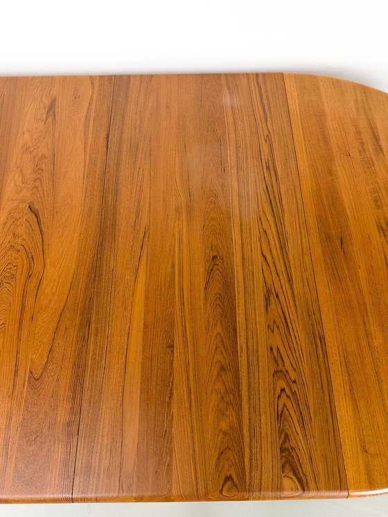 Image 1 of Danish Round Teak Dining Table with Extensions