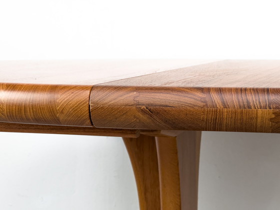 Image 1 of Danish Round Teak Dining Table with Extensions