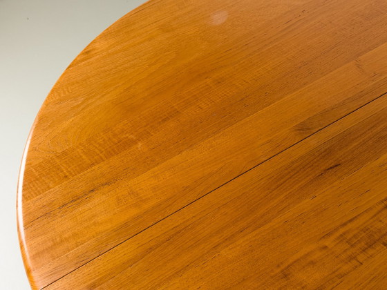 Image 1 of Danish Round Teak Dining Table with Extensions