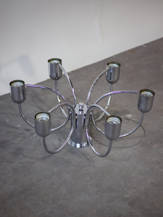 Image 1 of Ceiling lamp chrome 1970s