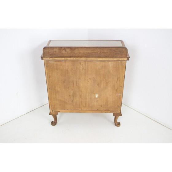 Image 1 of Vintage wood and mirror display cabinet, Czechoslovakia 1920