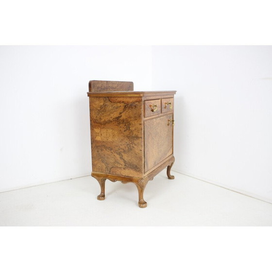 Image 1 of Vintage wood and mirror display cabinet, Czechoslovakia 1920