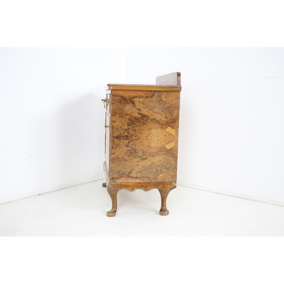 Image 1 of Vintage wood and mirror display cabinet, Czechoslovakia 1920