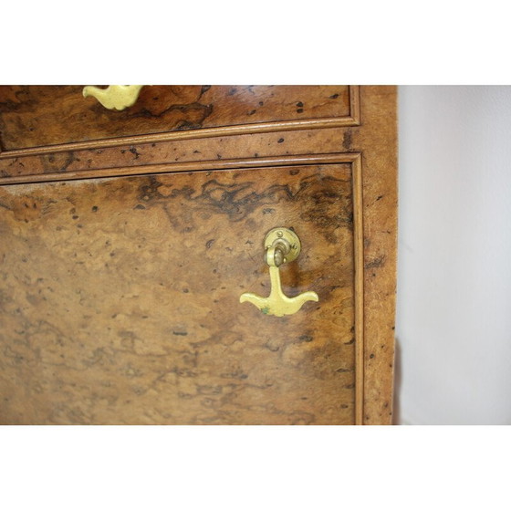 Image 1 of Vintage wood and mirror display cabinet, Czechoslovakia 1920