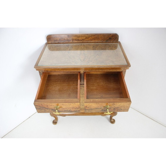 Image 1 of Vintage wood and mirror display cabinet, Czechoslovakia 1920