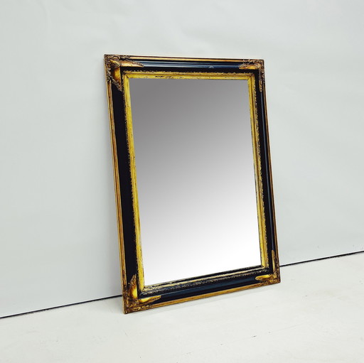 Baroque Mirror With Decorative Wooden Frame.