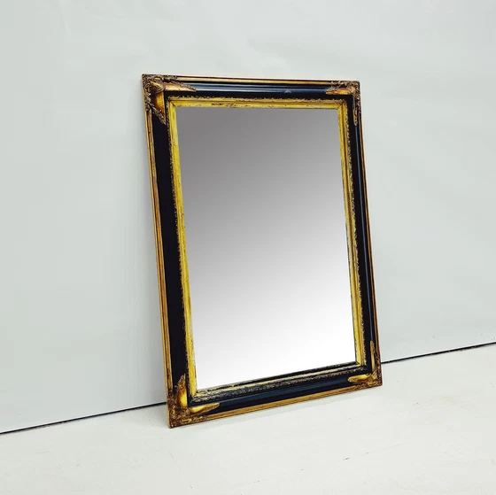 Image 1 of Baroque Mirror With Decorative Wooden Frame.