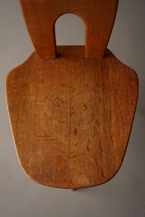 Image 1 of Italian Oak Side Chair, 1950S