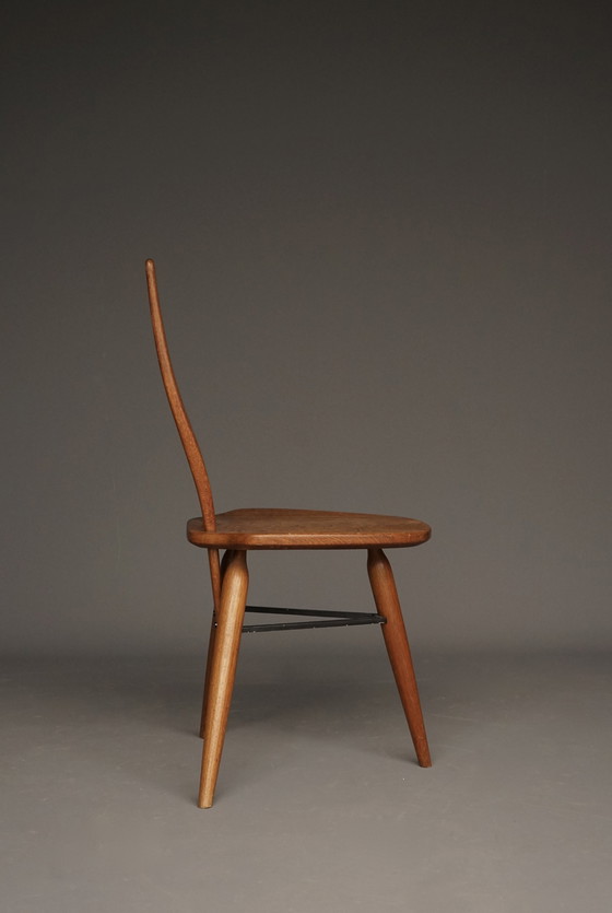 Image 1 of Italian Oak Side Chair, 1950S