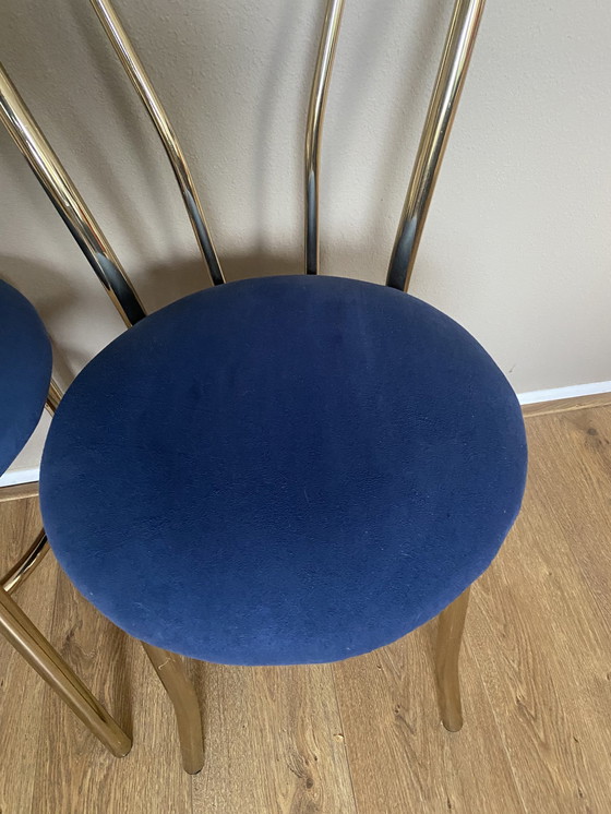 Image 1 of 2 chaises vintage en laiton