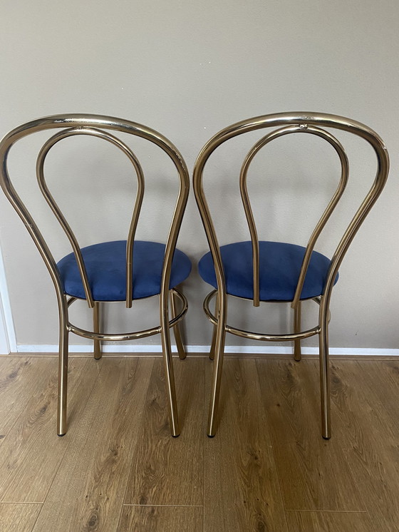 Image 1 of 2 chaises vintage en laiton
