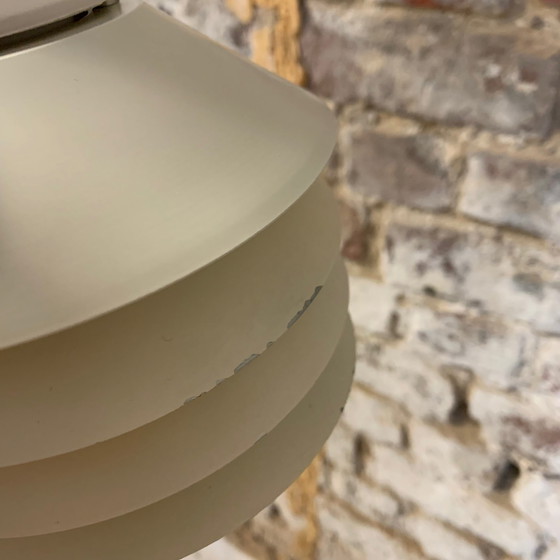 Image 1 of Small pendant light by Design Light model SIAM in white lacquered metal, Denmark, 1980s