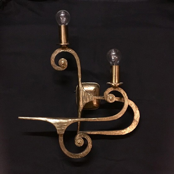 Image 1 of Coppia di applique in bronzo vintage di G. Piombanti, Italia anni '50