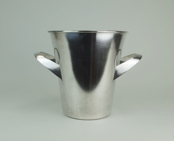 Image 1 of Silver-Plated Mid Century Champagne Cooler Designed By Kurt Mayer For Wmf 1950S