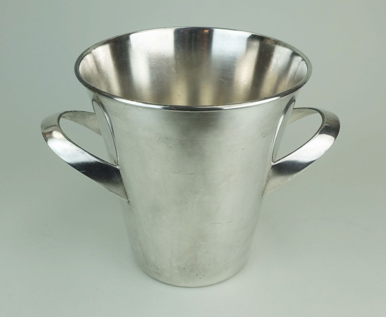 Image 1 of Silver-Plated Mid Century Champagne Cooler Designed By Kurt Mayer For Wmf 1950S