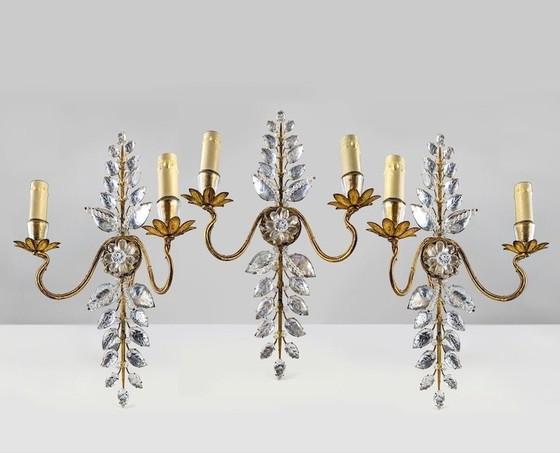 Image 1 of 3X Sconces By Maison Bagues