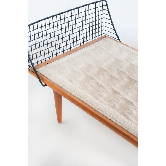 Image 1 of Single bed in teak and iron. Design by Bengt Ruda for Triva. Sweden, 1960s