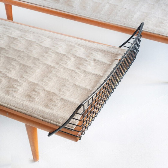 Image 1 of Single bed in teak and iron. Design by Bengt Ruda for Triva. Sweden, 1960s