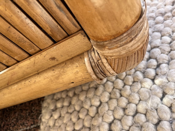 Image 1 of Grand bureau vintage en bambou