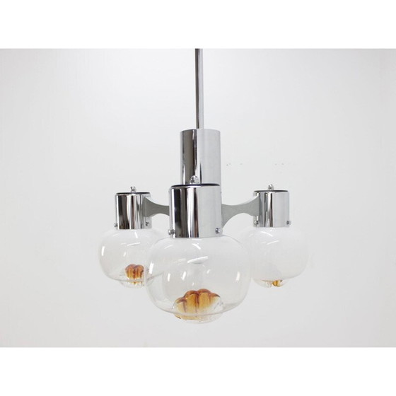 Image 1 of Vintage Murano glass chandelier, 1970