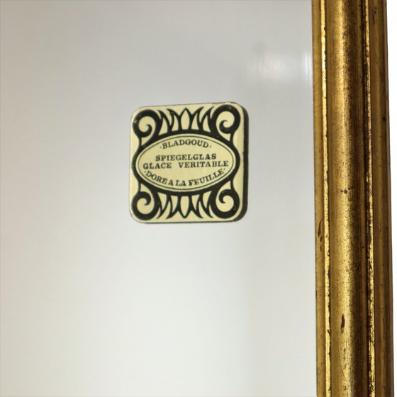 Image 1 of Deknudt Narrow Hall Mirror Gold Leaf