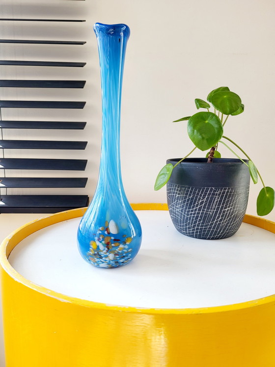 Vase soliflore multicolore, probablement France – Glass, Vintage