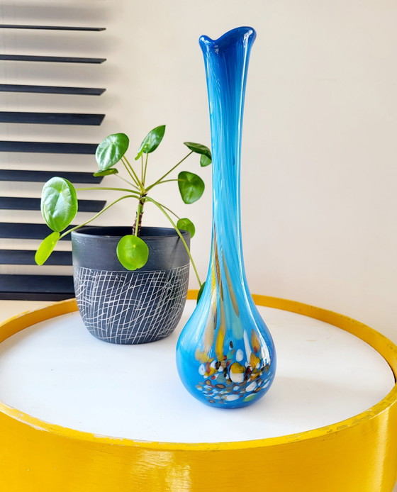 Vase soliflore multicolore, probablement France – Glass, Vintage (photo 8 of 9)