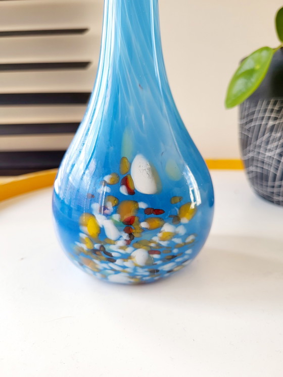 Vase soliflore multicolore, probablement France – Glass, Vintage (photo 3 of 9)