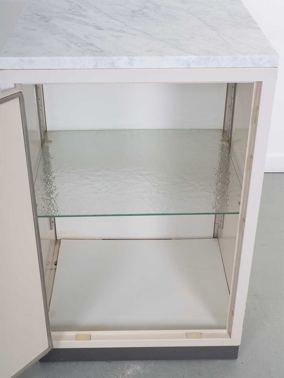 Image 1 of Set of Industrial Cabinets (Baisch) With Marble Top.