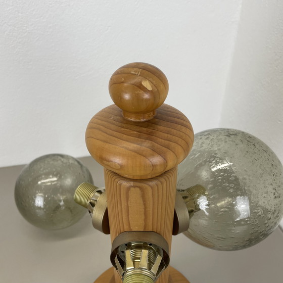 Image 1 of Lámpara de mesa grande de madera de pino orgánica y escultural de Temde Lights, Alemania, década de 1970