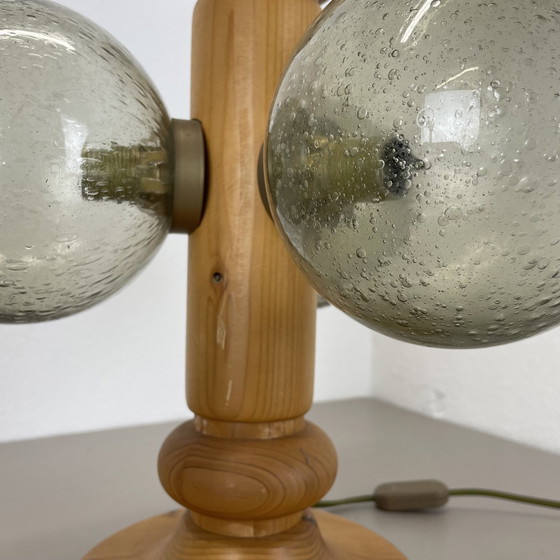 Image 1 of Lámpara de mesa grande de madera de pino orgánica y escultural de Temde Lights, Alemania, década de 1970