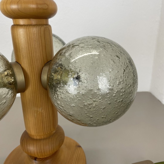 Image 1 of Lámpara de mesa grande de madera de pino orgánica y escultural de Temde Lights, Alemania, década de 1970